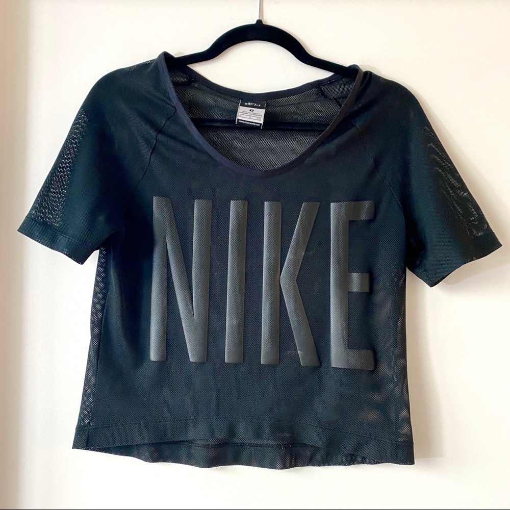 Nike mesh sportswear crop top